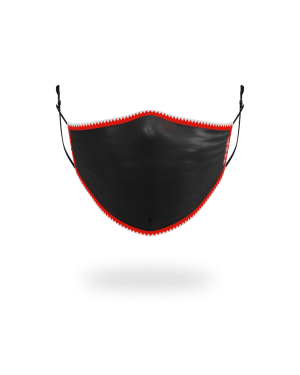 ADULT VERTICAL SHARK BLACK FORM-FITTING FACE MASK