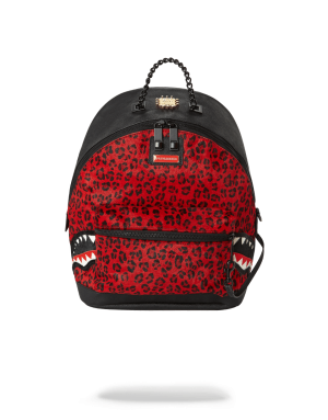 6-STRAP RED LEOPARD EMPRESS PONY HAIR