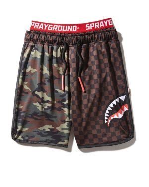 KIDS CHECKS  CAMO SWIM TRUNKS