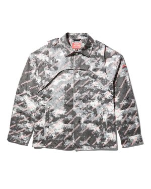 DOUBLE YOKE SNAP FRONT JACKET GREY