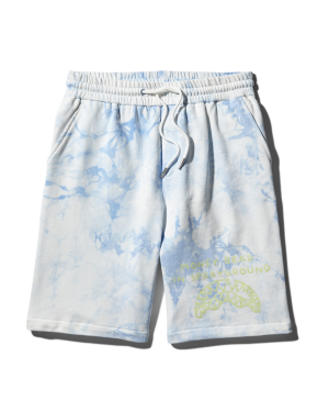 TIE DYE KNIT SHORTS BLUE