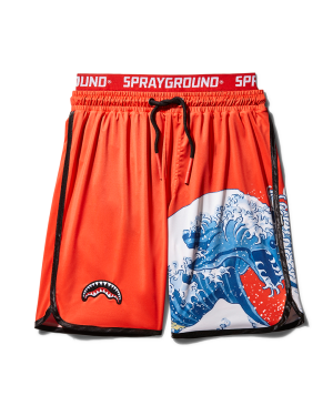 JAPAN WAVE CORTO SWIM TRUNKS RED