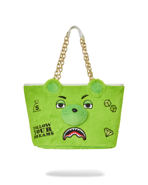 PLUSH MONEYBEAR TOTE GREEN