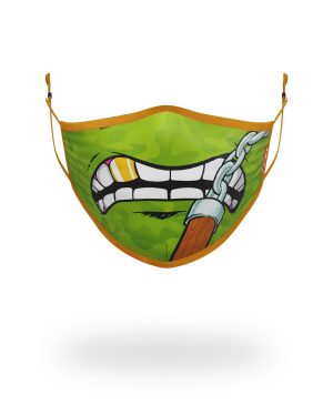 ADULT TMNT MICHELANGELO SHARK FORM FITTING FACE-COVERING