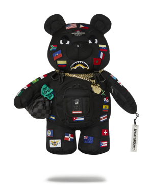 JAMES FIRST CLASS GLOBAL FLAGS MONEYBEAR BACKPACK